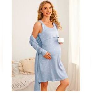 SHEIN Maternity Nursing nightgown and matching robe